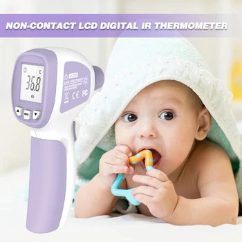 

Infant LCD Digital IR Thermometer Non-contact Infrared Forehead Thermometer Dual Mode Temperature Meter with Alarm Data Storage