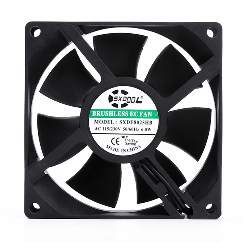 Brushless Cooling Fan Rolamento de Esferas Duplo Fios ac 110v 120v 220v 240v 60 mm 70 mm 80 mm 92 mm 120 mm 172 mm Tamanho Opcional ce - Imagem 3