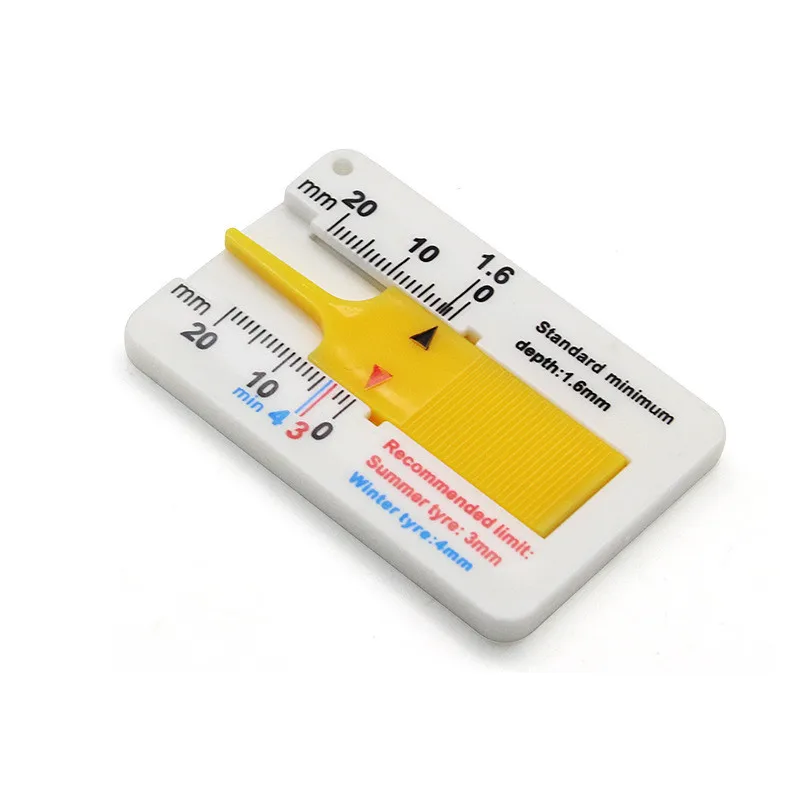 2pcs Vernier caliper depth gauge depth gauge for tread pattern of plastic tread gauge 0-20mm tread gauge tire tread depth 30N28 (1)