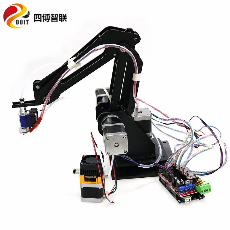 SZDOIT CNC 3-Axis Robot Arm Kit 3DOF RC Robotic Model 3D Printing Laser Engraving Assembled with Control kit Motors for Arduino