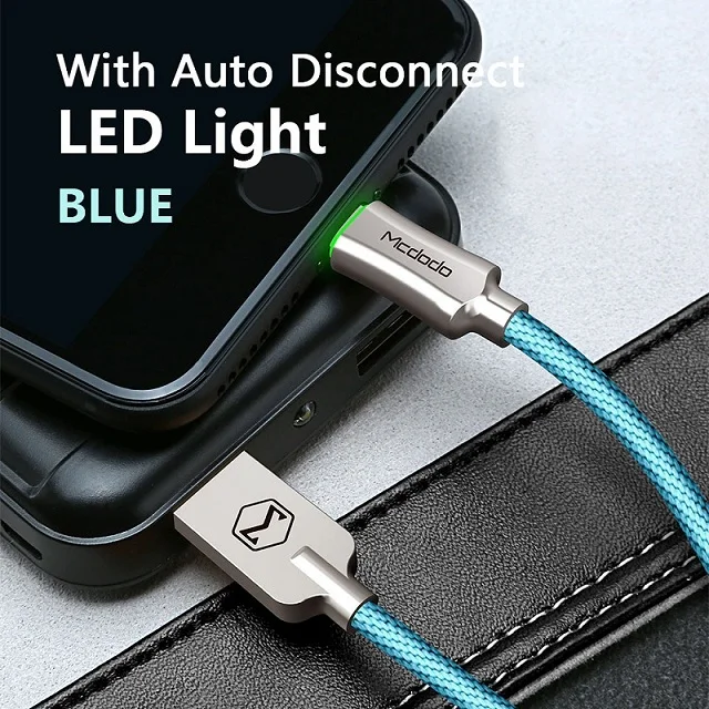 Disconnect Blue MCDODO USB кабель 2.4A для iPhone кабель 11 Pro XS Max XR 8 7 6S Plus iPad mini для быстрой зарядки кабель для передачи данных для телефона - Цвет: Disconnect Blue