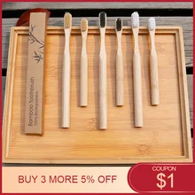 10pcs / Set  Eco Friendly Travel Bamboo Toothbrush Adults & Kids Tooth Brushes Dental Oral Care Teethbrush for Home or Hotel Use