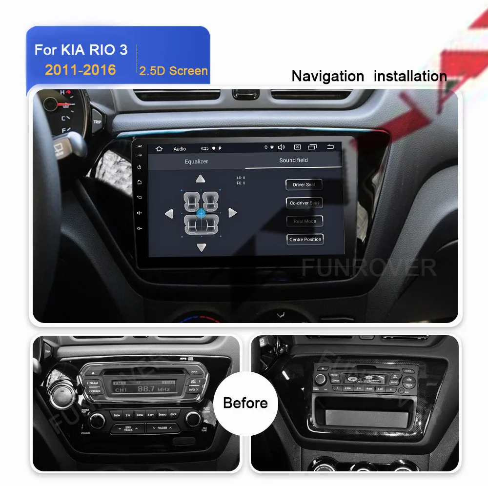 Flash Deal Android 9 built in DSP 4G For Kia Rio 3 K2 2011 2012 2013 2014 2015 2016 Car Radio Multimedia Video Player Navigation GPS 2 Din 1
