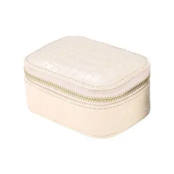 

Amazon Hot Custom Pu Leather Portable Jewelry Case Small Travel Jewellery Organizer Storage Jewelry Box