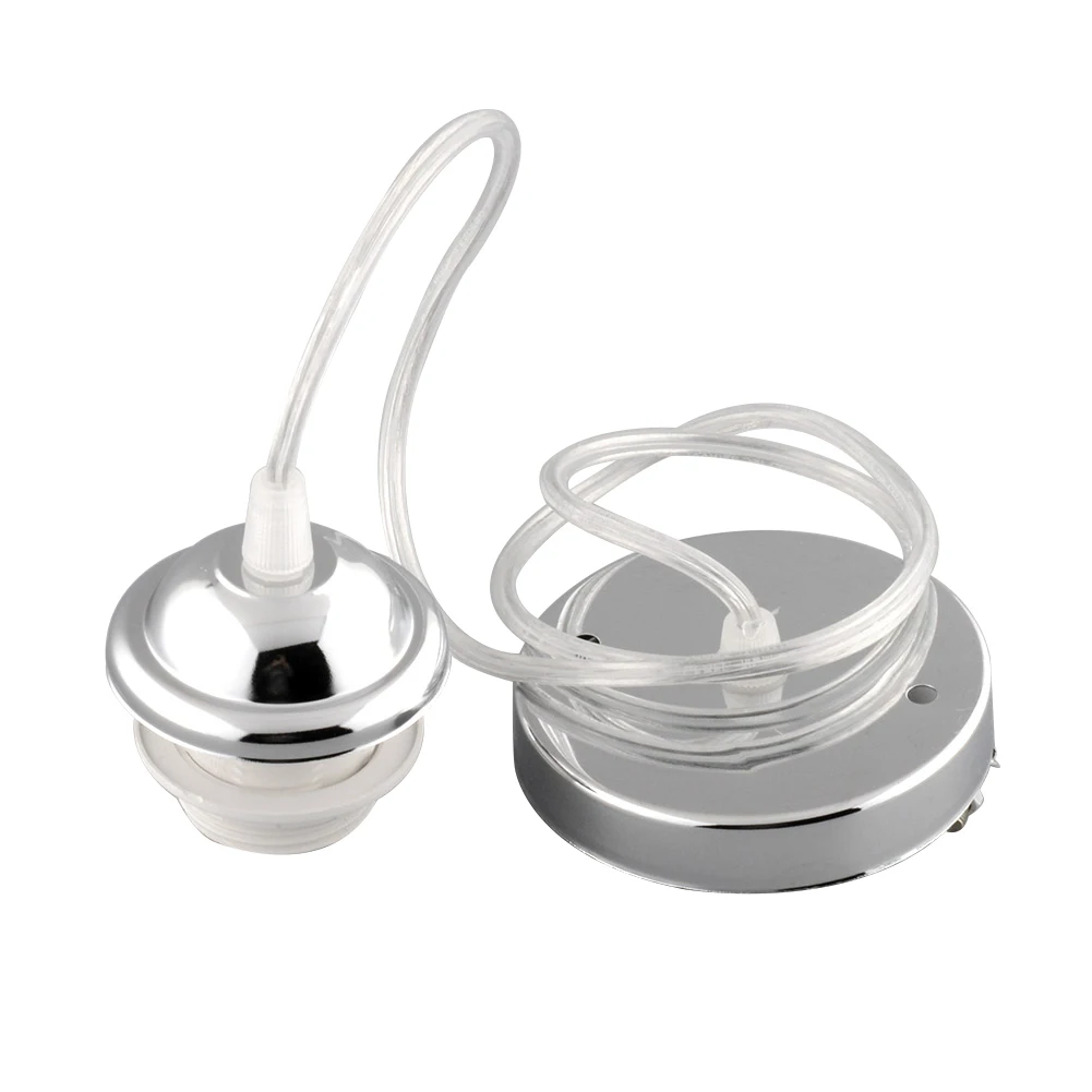 Хромированный потолок Роза кулон E27 винт офис держатель лампы прочный разъем