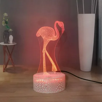 

Wonderful Grus japonensis USB Touch Night Lamp Lovely Bird LED Night Light Acrylic Bedroom Sleeping Table Lamp Bedside Lamp Gift