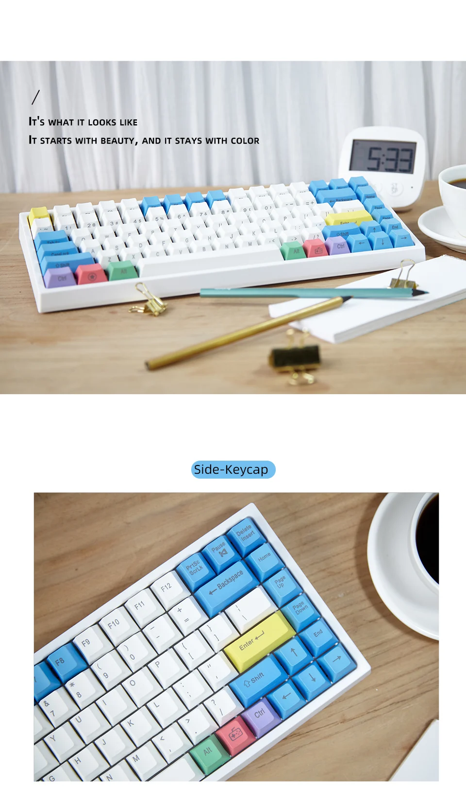 Keycool 84RGB подсветка механическая клавиатура PBT keycap Gateron переключатель ноутбука, проводная клавиатура. 84gaming офис