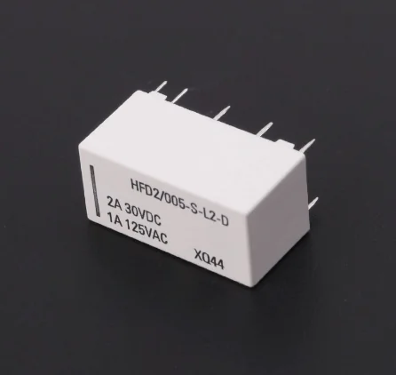 Одежда высшего качества 12V Катушка бистабильным переключателем реле DPDT 2A 30VDC 1A 125VAC HFD2/005-S-L2-D действительно Oct26-A