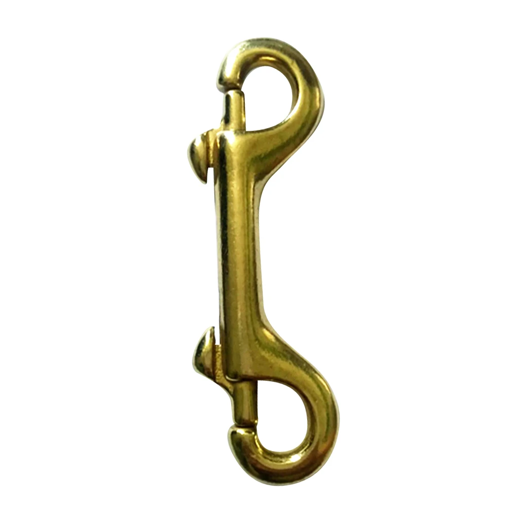 2 Pieces Scuba Diving Brass Double Ended Snap Bolt Hook Key Chain Ring Holder 3.5