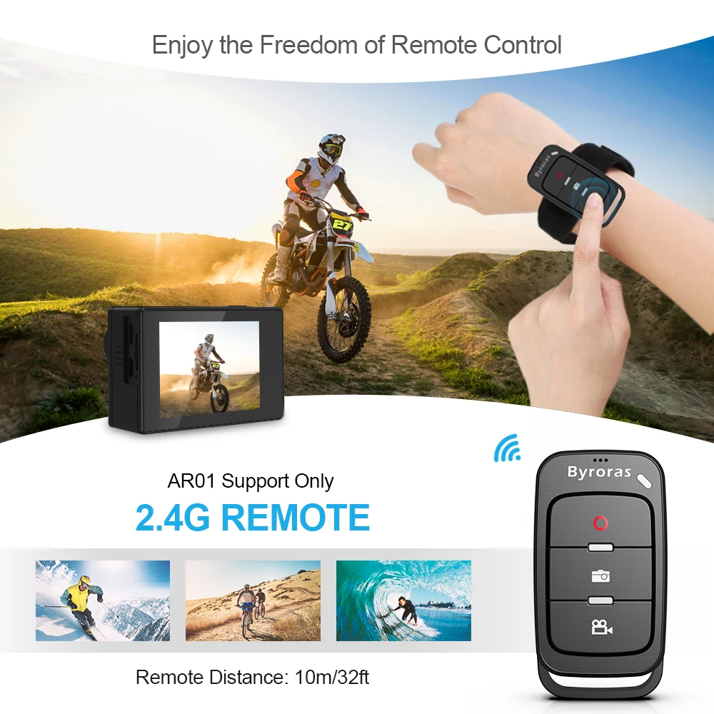 Экшн камера Yarber 8K Wi Fi 4K 60fps 20 МП HD 40 м водонепроницаемая с голосовым дистанционным