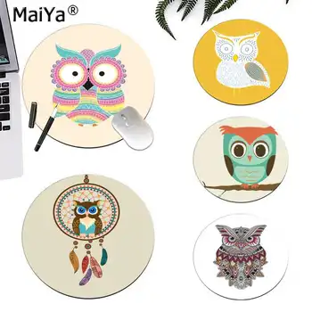 

MaiYa Boy Gift Pad Cute Owl Silicone round mouse Pad to Mouse Game gaming Mousepad Rug For PC Laptop Notebook