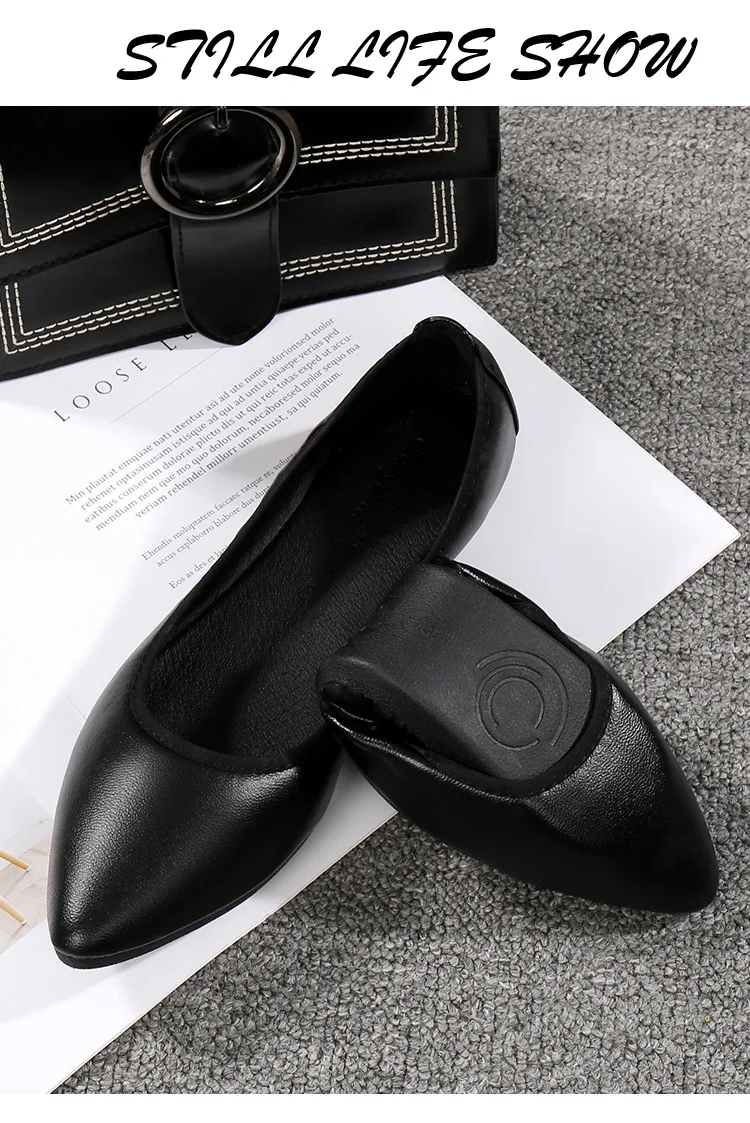 womens black flat shoes size 8