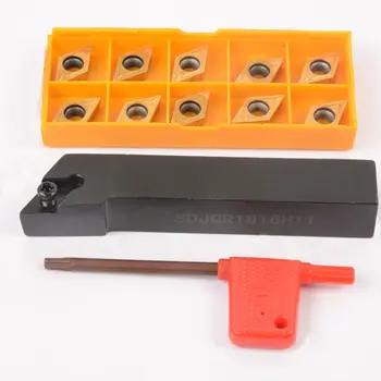 

1 * SDJCR1616H11 Turning Tool Holder +10 * DCMT11T304 UE6020 Inserts + Wrench