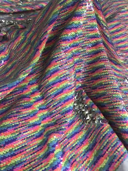 

new J-596814 African sequins lace fabric beautiful embroidery Nigerian lace fabric with sequins for party dress