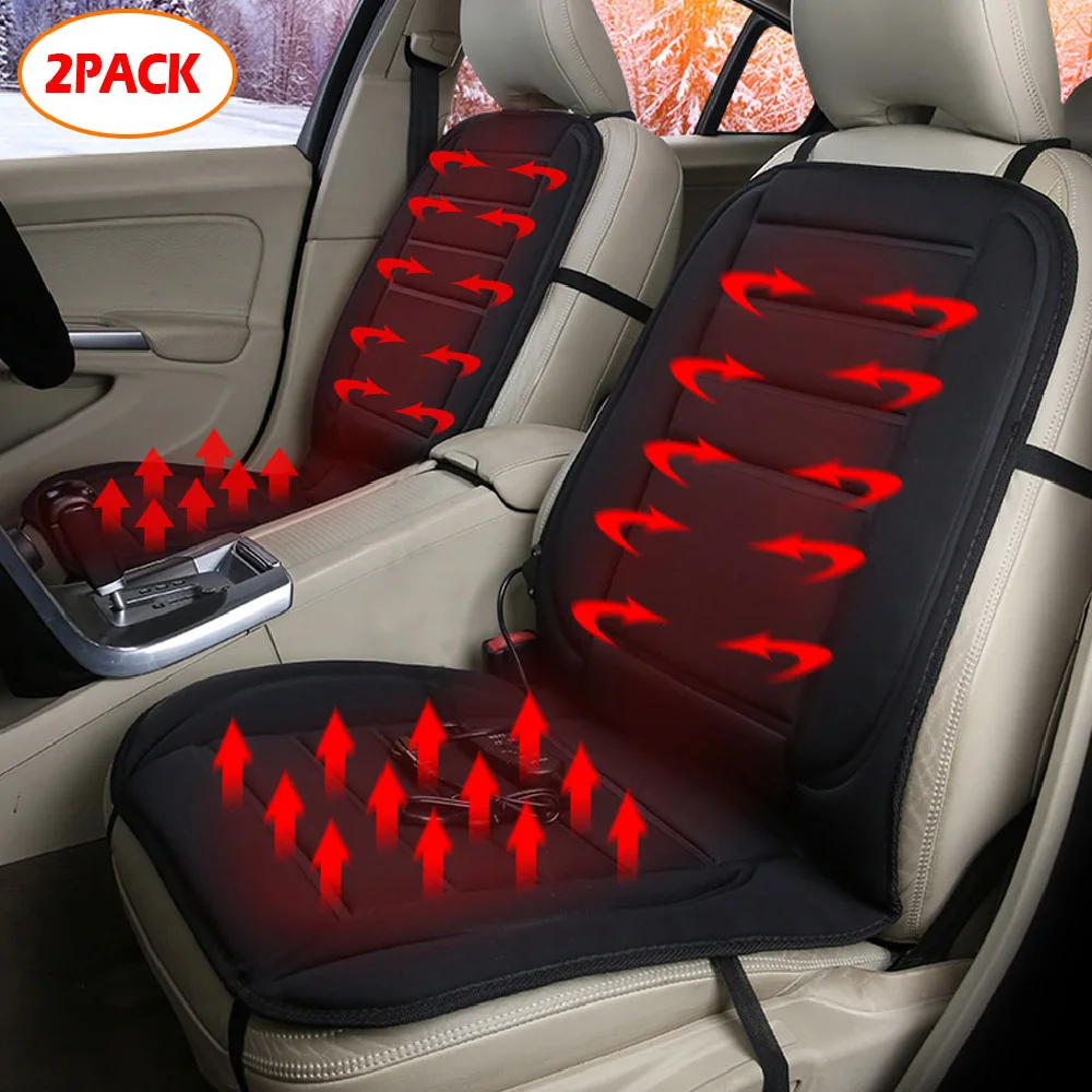 Fast Warmer 12V Car Heating Seat Cover Heated Cushion Hot Car Pad Cover use for Cold Weather and Winter Driving Heat Covers