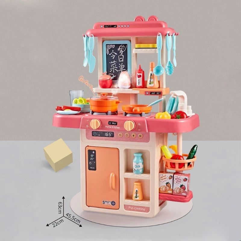  42Pcs/Set Simulation Kitchen Toy Spray Water Dinnerware Children's Toys Cooking Table Set - 4000112653288