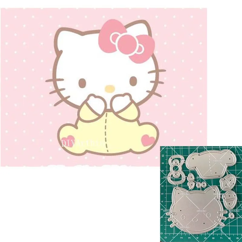 Hello милые металлические трафареты для вырезания штампов сделай сам скрапбукинг