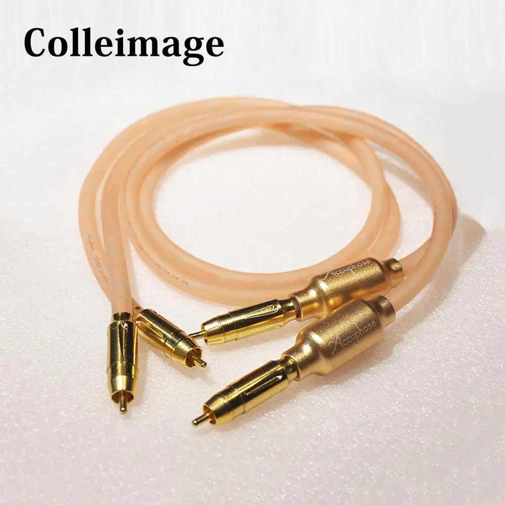 

Colleimage Hifi Silver-plated 2RCA Cable Pure Copper RCA Interconnect Cable RCA Male to Male Audio Cable