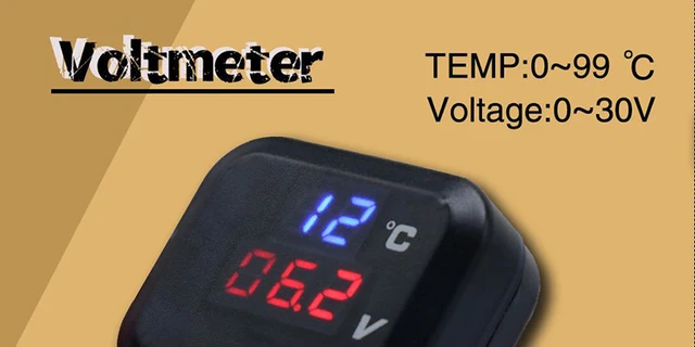 Koso Motorcycle Air Thermometer Gauge Led Voltmeter Voltage For Motorcycle  Moto Thermometer - Water Temp Gauges - AliExpress