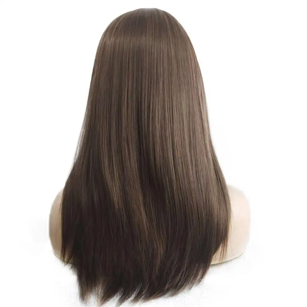 Парик коричневый для женщин #27 цветов полный парик средней длины Натуральные