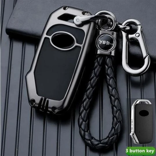 Car ZInc Alloy Key Case Cover Holder For KIA KX3 Optima Forte Cerateo K3S Sportage Ceed Fob Key Protective Shell 2018 2019