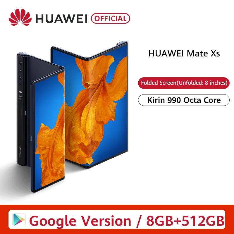 Глобальная версия смартфона Huawei Mate Xs 8 ГБ 512 в сложенном виде 48 МП тройная камера