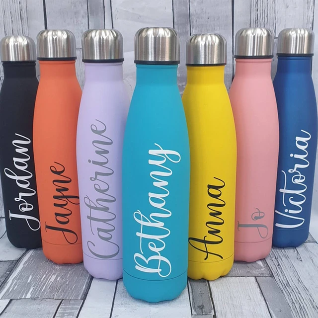 Custom Water Bottles : Slim Stainless Steel Bottle