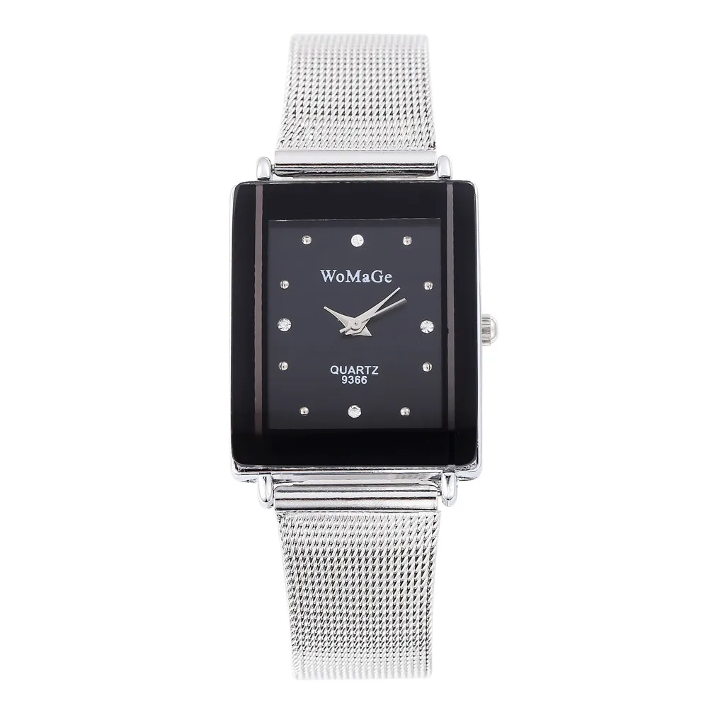 

Fashion Rectangular Women Rhinestone Dial Watches Elegant Quartz Lady Luxury Wristwatches Business Clock Zegarek Damski