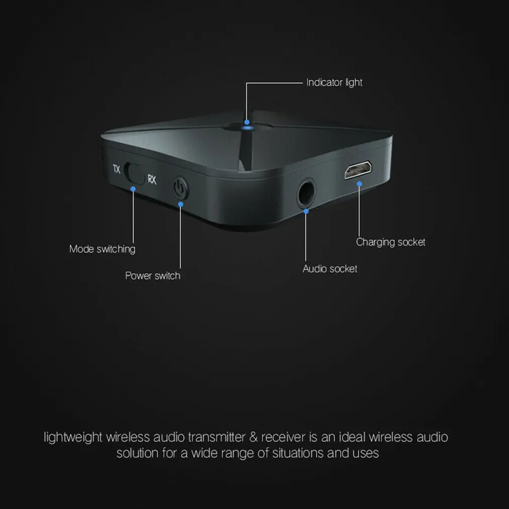 2 в 1 беспроводной Bluetooth 4,2 аудио приемник передатчик для телевизора 3,5 мм AUX Bluetooth адаптер для наушников дома ТВ MP3 PC