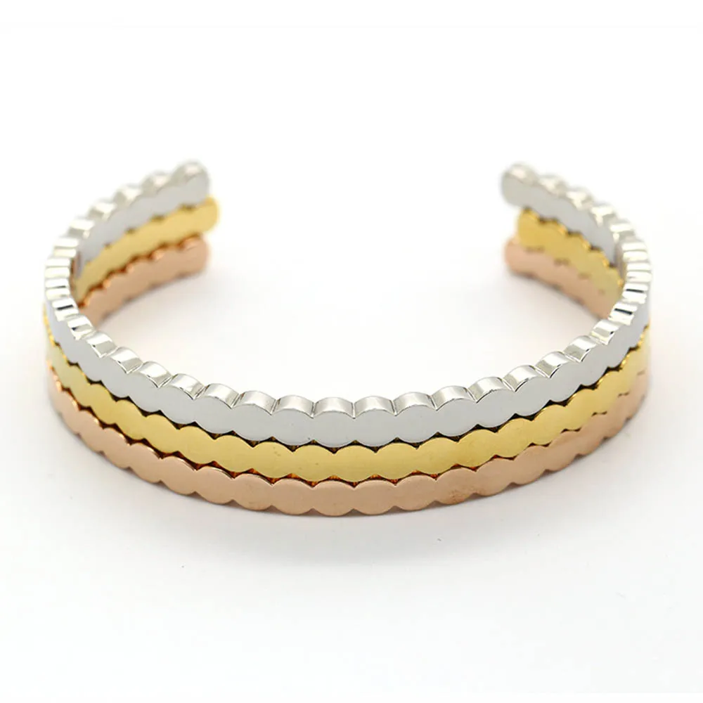 Вдохновляющие Золотые открытые манжеты BOFEE из нержавеющей стали 316L|cuff bangle|bangles