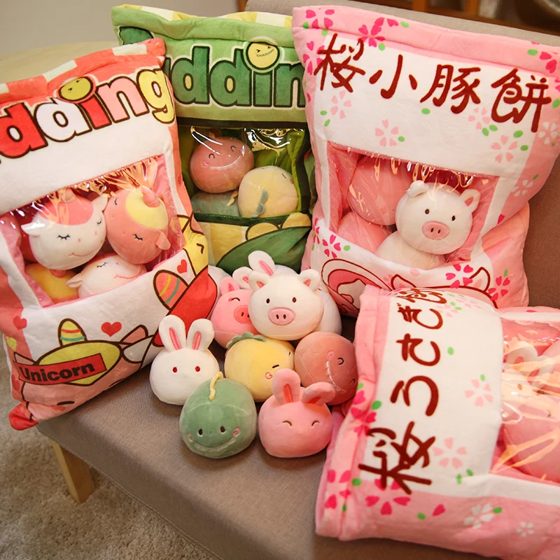

8pcs plush hamster toys in one bag high quality soft pillow Avocado Corner Creature mouse pudding creative gift for girlfriend
