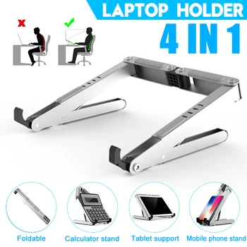 

Portable Folding Laptop Stand Holder for MacBook Pro Notebook Tablet Mobile Phone Aluminium Laptop Support Bracket Cooler