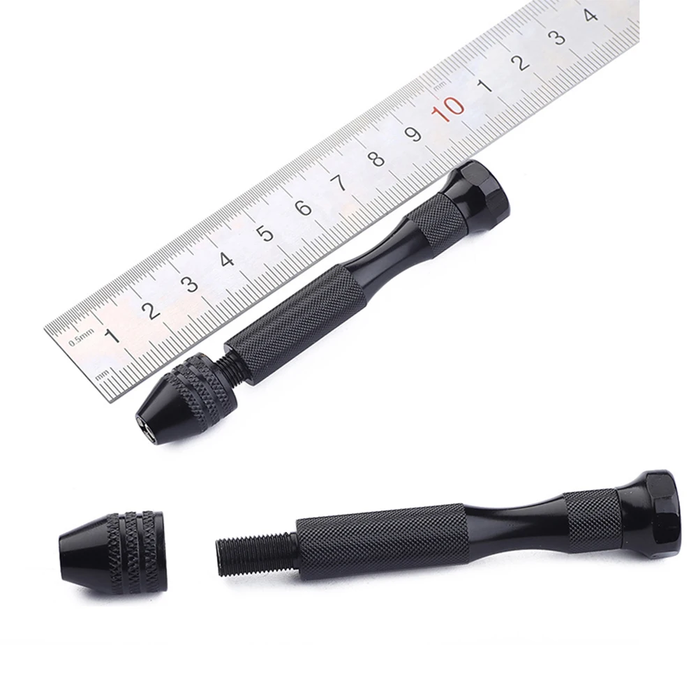 

Mini Micro Aluminum Hand Drill With Keyless Chuck HSS Twist Drill Bit Hand Drill Manual Woodworking Drilling Rotary Tools