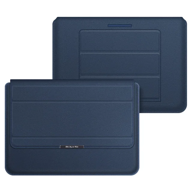 Laptop Sleeve Case Bag For MacBook Air Pro M1 13 A2338 A2337 PU Leather Laptop Carry Sleeve for 12 13 13.3 16 Leather Sleeve Bag Blue
