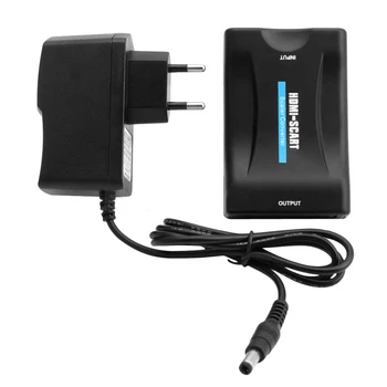 

1080P HDMI To SCART Converter Composite Audio Signal Adapter Video PAL HDCP For Blu-Ray DVD STB SKY With EU Plug Power Supply