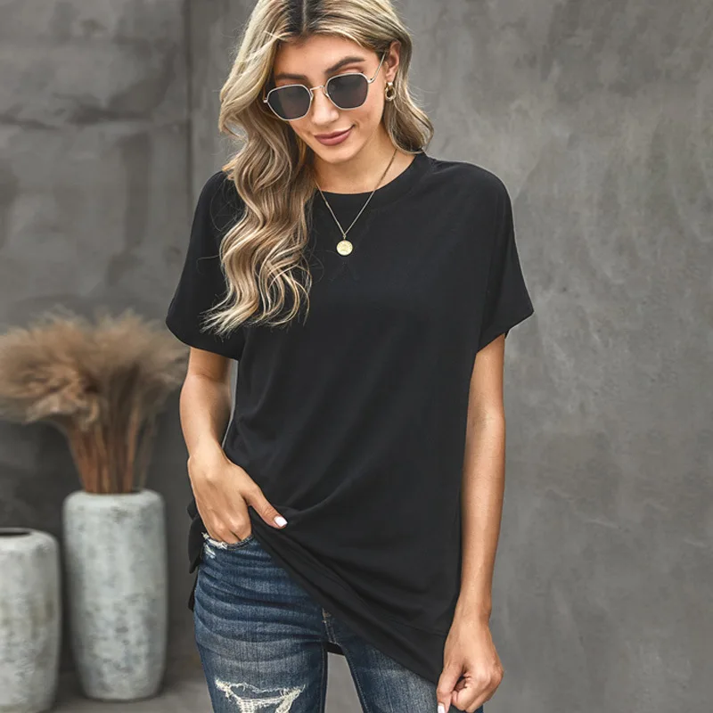 

2020 New Summer Women High Quality Cotton Tshirts Fashion Causal Slim Ladies Tshirts