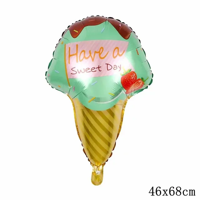 32Inch Donut Digital Foil Balloon Fruit Ice Cream Helium Balloon Birthday Party Decoration Kids Toy Sweet Digital Balloon Showe as picture