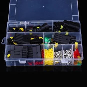 

Dropship 240/352/708pcs HID Waterproof Connectors 1-6Pin 26 Sets Car Electrical Wire Connector Plug Truck Harness 300V 12A