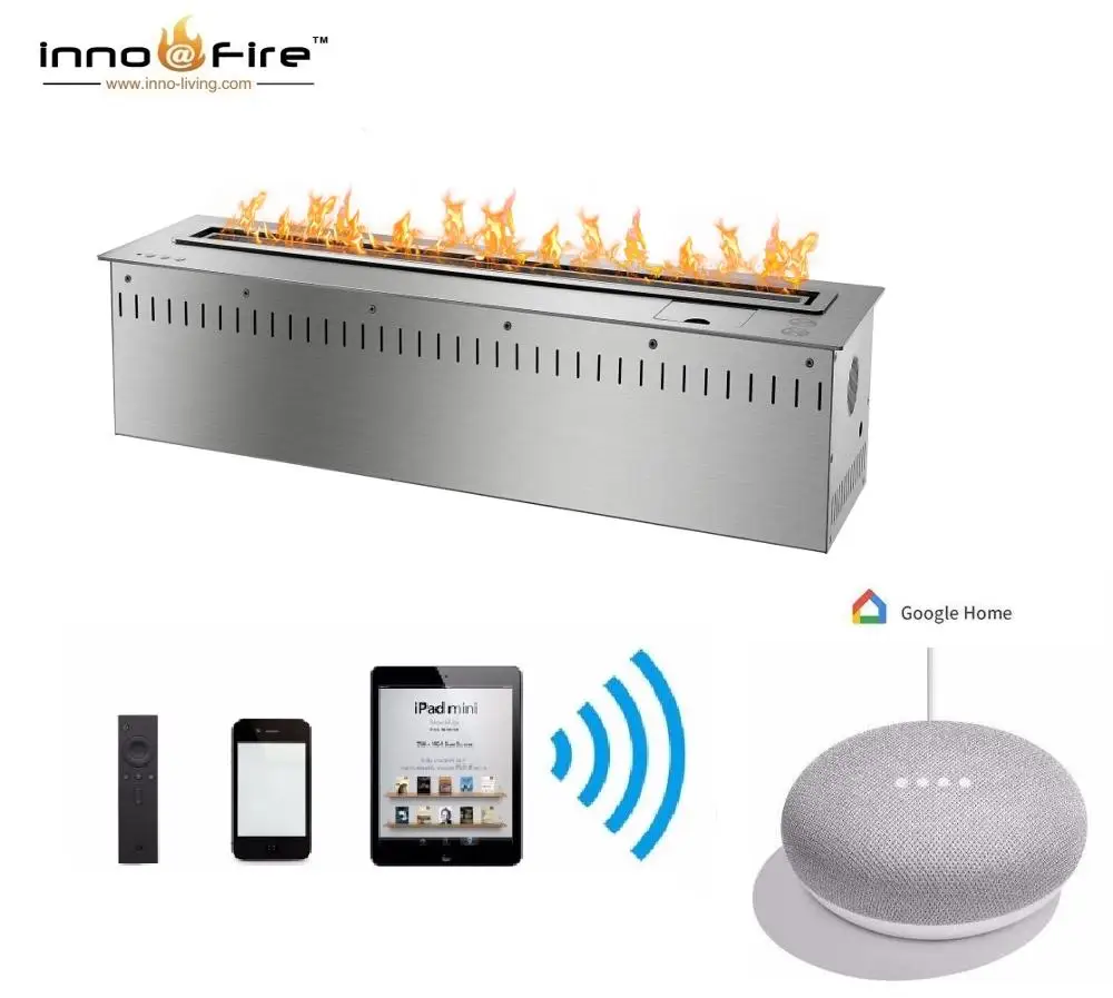 

hot sale 36 inches luxury mobile control fireplace bio ethanol smart fire