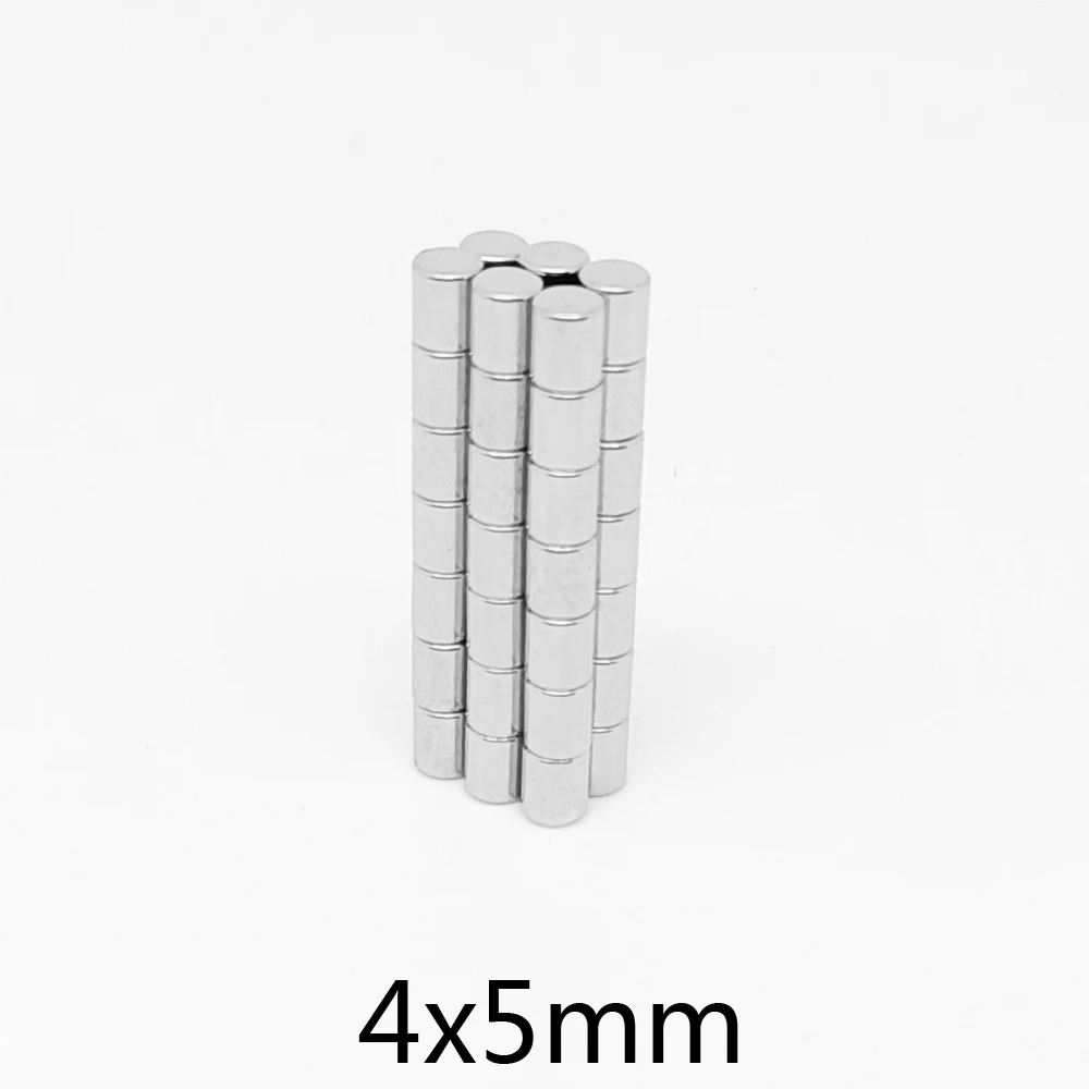 

50~1000pcs 4x5 mm Powerful Magnetic Magnets Disc 4mmx5mm Small Round Permanent Magnet 4x5mm Fridge Neodymium Magnet Strong 4*5