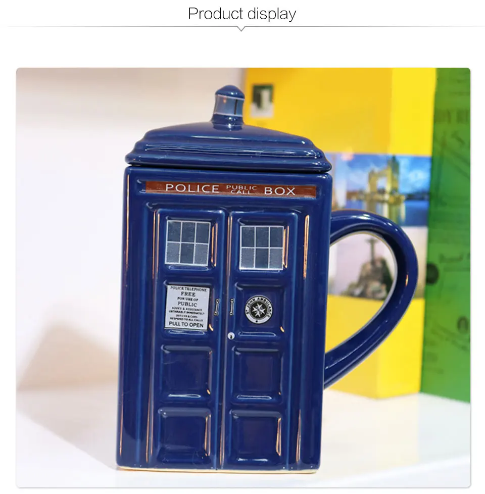 Doctor Who Tardis Police Box Ceramic Mug Cup With Lid Cover For Tea Coffee Mug Funny Creative Gift Christmas Presents Kid Men (7)