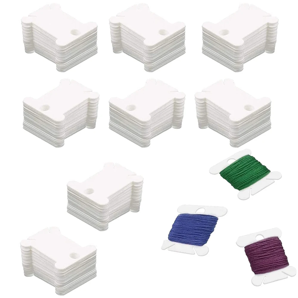 Description Picture 6 of item50/100Pcs Plastic Floss Bobbins for Embroidery Floss Organizer Cross Stitch Thread Winder Bobbins Storage DIY Craft Sewing Tools
