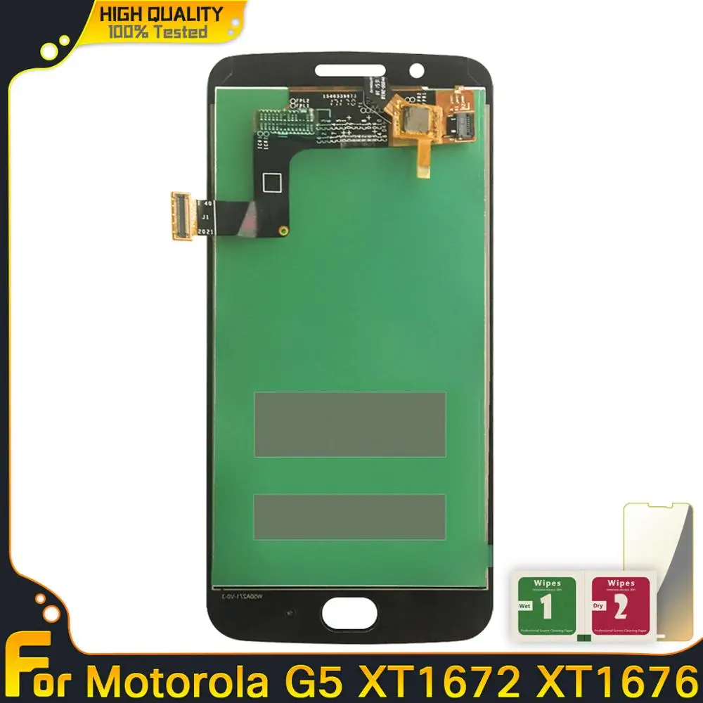 ЖК дисплей для Motorola Moto G5 XT1672 XT1676 кодирующий преобразователь сенсорного экрана в