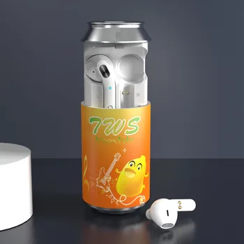 

2020 New Surprise gift cans Wireless Bluetooth 5.0 headset creative TWS Sports Noise reduction In-ear stereo Earphone For iPhone