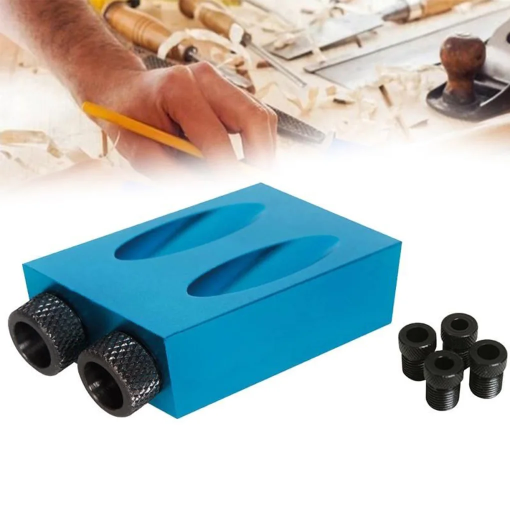 

Woodworking Pocket Hole Jig Kit 6/8/10mm Angle Drill Guide Set Hole Puncher Locator Jig Drill Bit Set For DIY Carpentry Tools