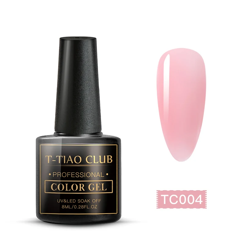 T-TIAO CLUB розовый Желейный цвет УФ гель лак для ногтей светодиодный Гель-лак для маникюра Полупостоянный замачиваемый базовый верхний слой лак для ногтей - Цвет: US05068
