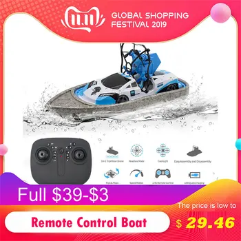 

Remote Control Boat Flying Air Boat Radio-Controlled Machine on the Control Panel Birthday Christmas Gift RC Drone Toys for Kids