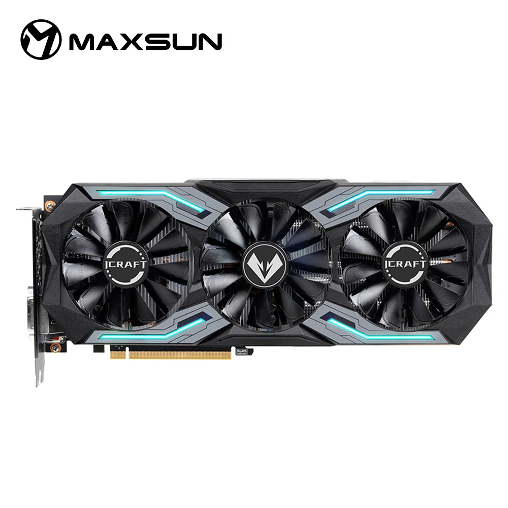 Видеокарта MAXSUN NVidia GTX 1660 iCraft 6 ГБ GDDR5 видеокарта для ПК 12 нм RGB подсветка видео игр DP