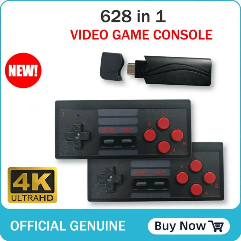 Новинка 2020 игровая консоль 4K HDMI с 628 встроенными классическими играми мини ретро