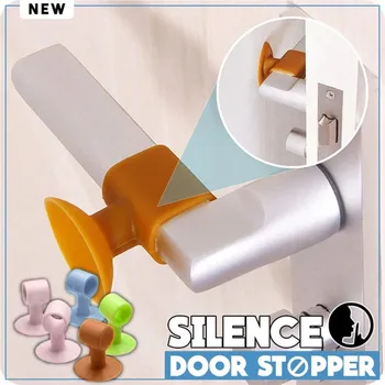 

5PCS Self Adhesive Wall Protector Door Handle Crash Pad Bumper Guard Rubber Stopper Wall Mute Crash Pad Silencer Door Stopper
